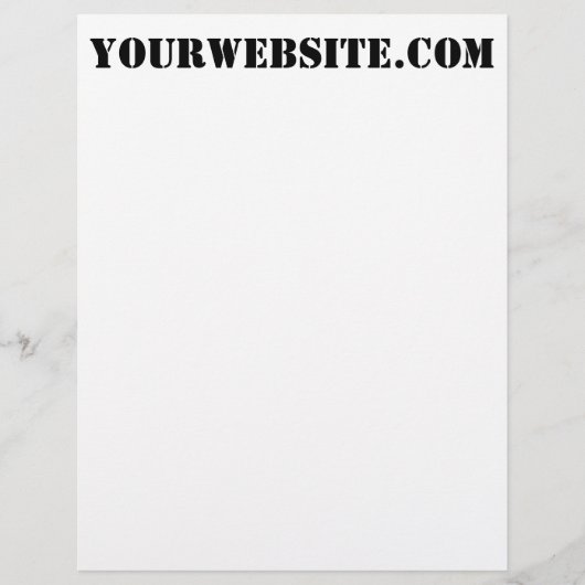 YourWebSite.com Custom Briefhoofd (Voorkant)