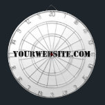YourWebSite.com Dartbord<br><div class="desc">"YourWebSite.com"vervang het .com adres met uw adres van het Web. Voeg een andere slogan of tekst toe.</div>