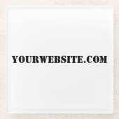 YourWebSite.com Glazen Onderzetter (Voorkant)