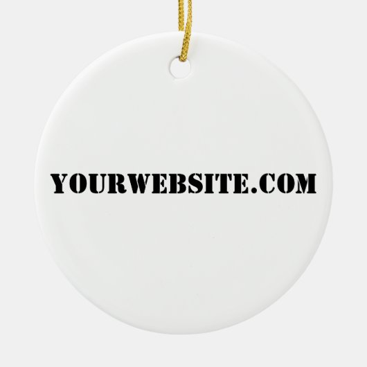 YourWebSite.com Keramisch Ornament (Voorkant)