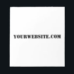 YourWebSite.com Notitieblok<br><div class="desc">"YourWebSite.com" Vervang het .com-adres door uw webadres. Voeg andere slagzinnen of tekst toe.</div>