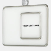 YourWebSite.com Verzilverd Omlijst Ornament (Links)