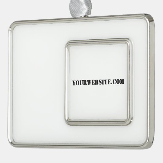 YourWebSite.com Verzilverd Omlijst Ornament (Links)