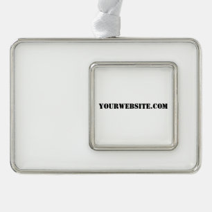 YourWebSite.com Verzilverd Omlijst Ornament