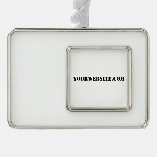 YourWebSite.com Verzilverd Omlijst Ornament (Voorkant)
