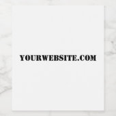 YourWebSite.com Wijn Etiket (Enkel label)