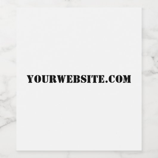 YourWebSite.com Wijn Etiket (Enkel label)