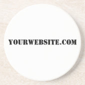 YourWebSite.com Zandsteen Onderzetter (Voorkant)