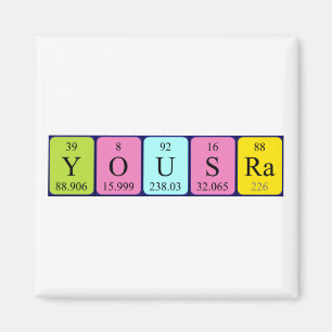 Yousra periodiek table name magnet
