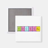 Youssra periodiek table name magnet (Voorkant / Achterkant)