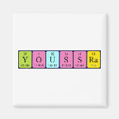 Youssra periodiek table name magnet (Voorkant)