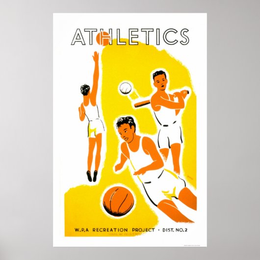 Youth Athletics Project 1939 WPA Poster (Voorkant)