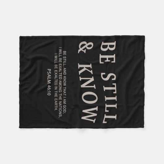 Youth Be Still &amp; Know Christian Teen Girl Wome Fleece Deken (Voorkant (Horizontaal))