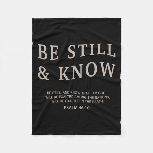 Youth Be Still & Know Christian Teen Girl Wome Fleece Deken (Voorkant)
