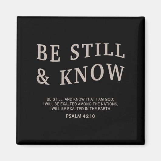 Youth Be Still &amp; Know Christian Teen Girl Wome Magneet (Voorkant)