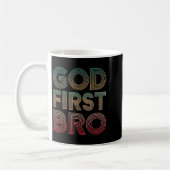 Youth Boy God First Bro Funny Christian God Brothe Koffiemok (Links)