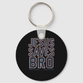 Youth Boy Jesus Saves Bro Funny Christian Teen Gir Sleutelhanger (Voorkant)