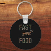 Youth Boys Camo Deer Hunting Fast Food Funny Hunti Sleutelhanger (Voorkant)