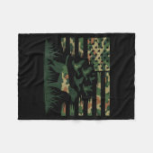 Youth Camo Mallard Duck Hunting Dog Camouflage Ame Fleece Deken (Voorkant (Horizontaal))