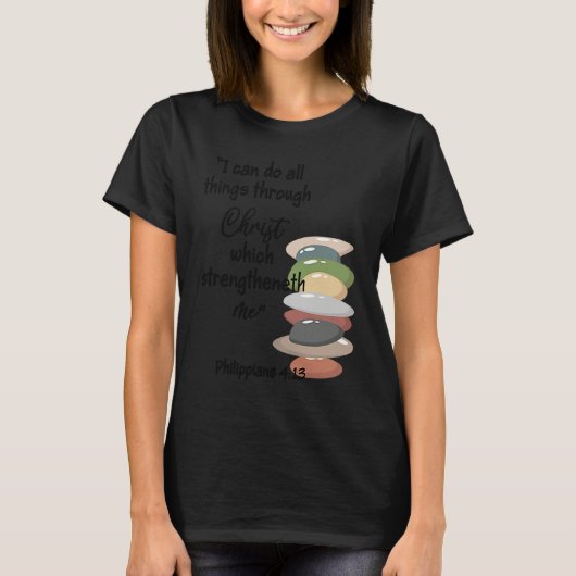 Youth Can Do All things I Bible YM Verse YW Religi T-shirt (Voorkant)