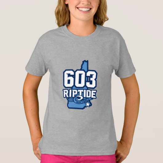 YOUTH Girls 603 Riptide T-shirt met naam en nummer (Voorkant)