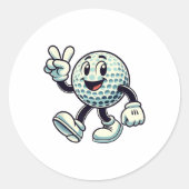 Youth Golf Player Boys Golf Funny Ronde Sticker (Voorkant)