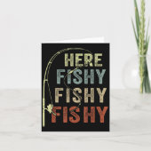 Youth Here-fishy Fishing-shirt Boys Toddler Funny Kaart (Voorkant)