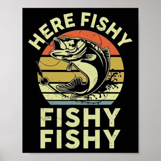Youth Here-fishy Shirt Kinder Peuter Mannen Funny  Poster (Voorkant)