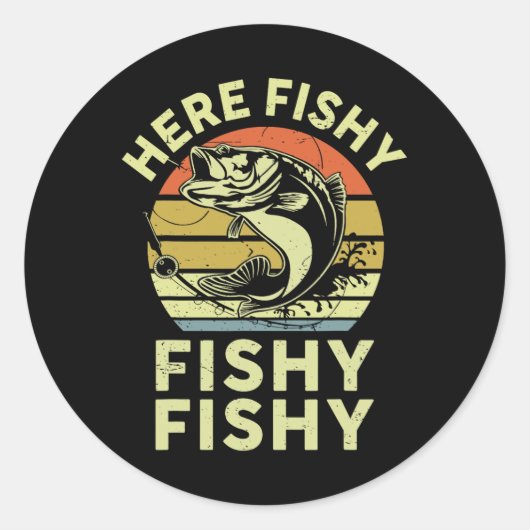 Youth Here-fishy Shirt Kinder Peuter Mannen Funny  Ronde Sticker (Voorkant)