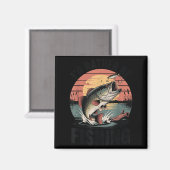 Youth I'd Rather Be Fishing-shirt Boy Largemouth B Magneet (Voorkant / Achterkant)