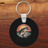 Youth I'd Rather Be Fishing-shirt Boy Largemouth B Sleutelhanger (Voorkant)