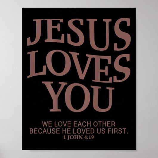 Youth Jesus Love You Christian God Good Boy Son Me Poster (Voorkant)