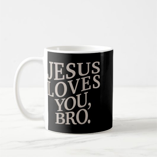 Youth Jesus Loves You Bro Funny Christian Boy Kids Koffiemok (Links)