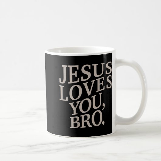 Youth Jesus Loves You Bro Funny Christian Boy Kids Koffiemok (Rechts)