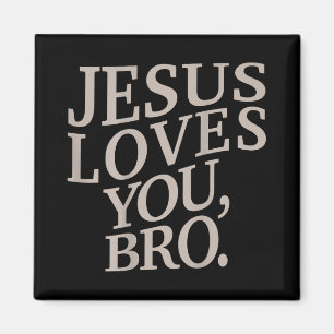 Youth Jesus Loves You Bro Funny Christian Boy Kids Magneet