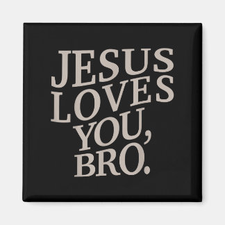 Youth Jesus Loves You Bro Funny Christian Boy Kids Magneet
