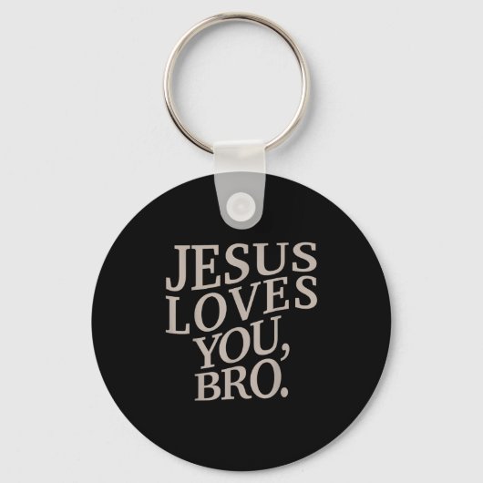 Youth Jesus Loves You Bro Funny Christian Boy Kids Sleutelhanger (Voorkant)
