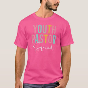 Youth Pastor Squad Kleurrijke Appreciation Day Bac T-shirt