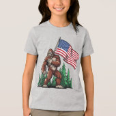 Youth Patriotic American Flag Graphic Celebration  Tri-Blend Shirt (Voorkant)