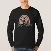 Youth Promoted to Big Sister 2023 Cute Rainbow For T-shirt (Voorkant)
