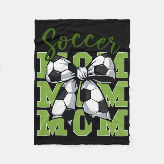 Youth Soccer Mom Coquette Bow Cute Sister Toddler Fleece Deken (Voorkant)