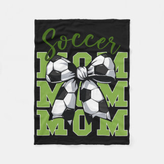 Youth Soccer Mom Coquette Bow Cute Sister Toddler Fleece Deken