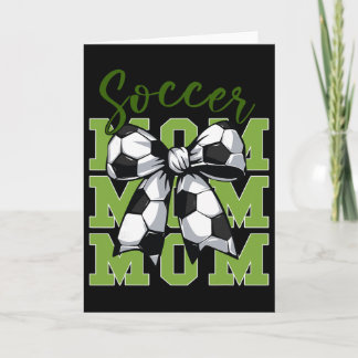 Youth Soccer Mom Coquette Bow Cute Sister Toddler Kaart