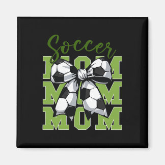 Youth Soccer Mom Coquette Bow Cute Sister Toddler Magneet