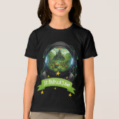 Youth St Patricks Day Space Luck Tee Tri-Blend Shirt (Voorkant)