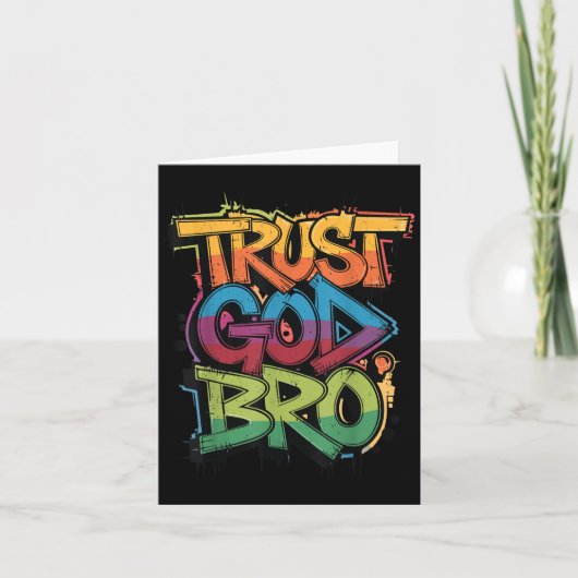 Youth Trust God Bro Funny Christian Boy Son Brothe Kaart (Voorkant)