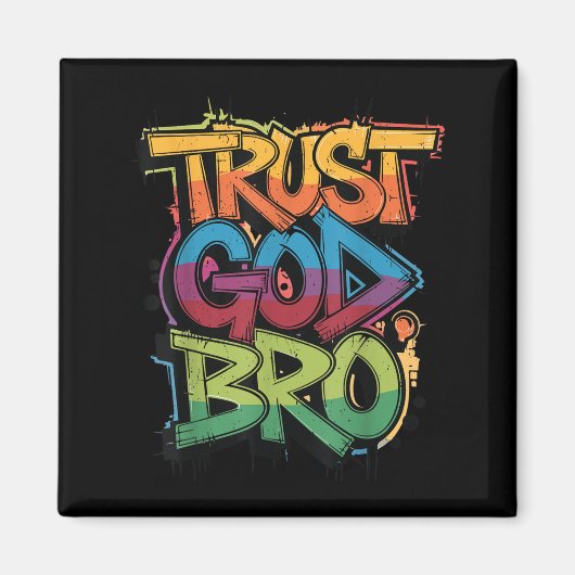Youth Trust God Bro Funny Christian Boy Son Brothe Magneet (Voorkant)