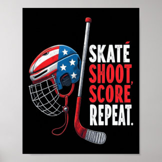 Youth Usa Ice Hockey Jersey Ice Boys Hockey Birthd Poster