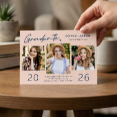 Youthful Navy Blush 3 Foto Collage Afstuderen Aankondiging