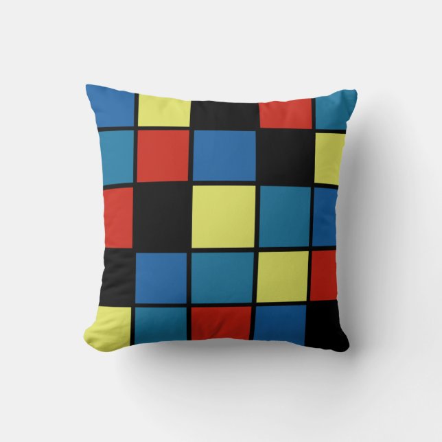 Youthful Trend Colored Tiles Kussen (Voorkant)